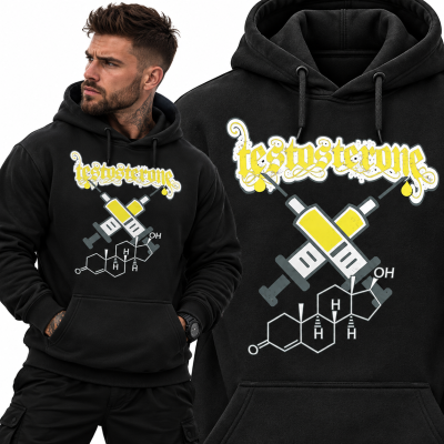 BLUZA Z KAPTUREM NA SIŁOWNIĘ  TESTOSTERON